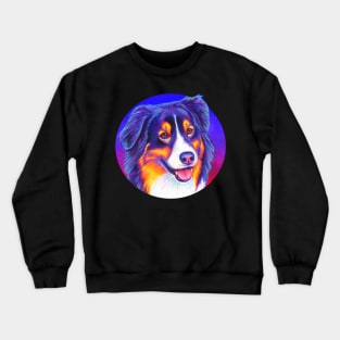 Colorful Tricolor Australian Shepherd Dog Crewneck Sweatshirt